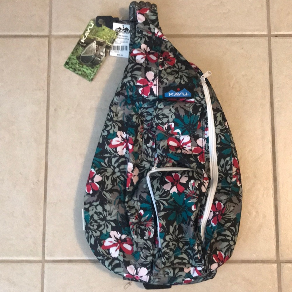 NWT Kavu Rope Sling Backpack Tropical